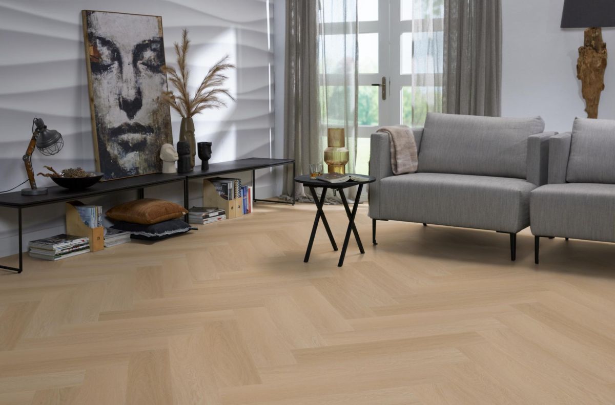 Yup Fulham Herringbone Natural Oak plak PVC