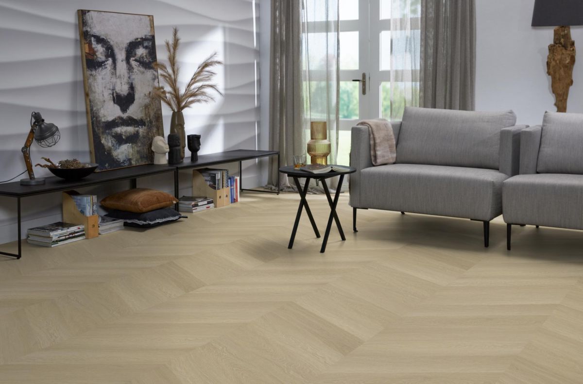 YUP Fulham Chevron Natural Oak click PVC