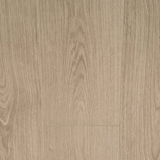 Nova OSLO 7mm Laminaatvloer met V-groef, lichte eiken uitstraling, geschikt voor vloerverwarming, eenvoudig zelf te leggen met easy klikverbinding, 10 planken per pak, 2,49 m² per pak, gewicht per pak 18,7 kg.