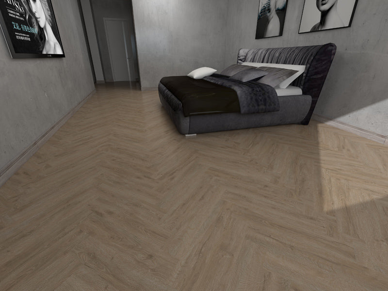 Amazon Herringbone - The Originals - Visgraat PVC-vloer in moderne woonkamer, duurzaam en stijlvol