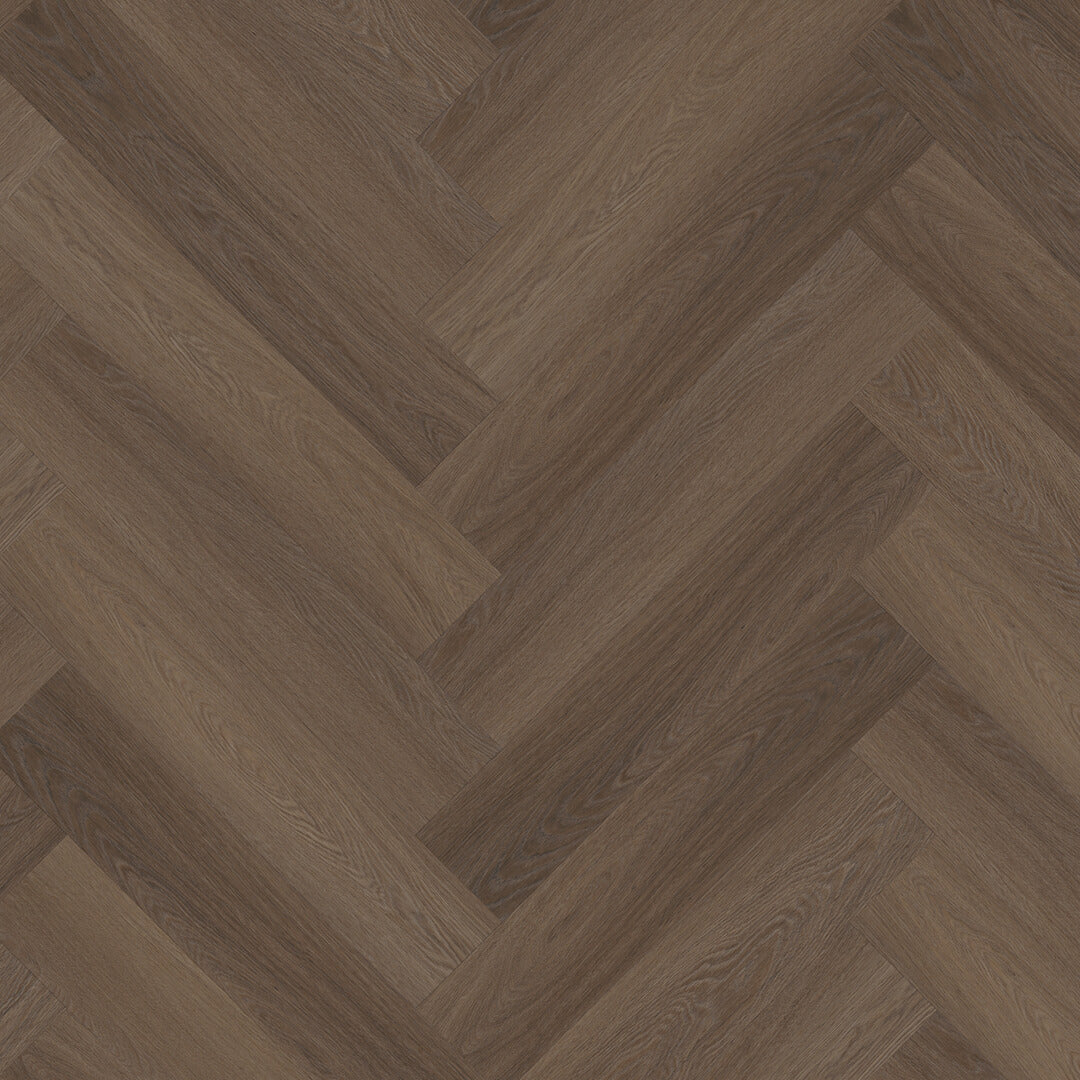 YUP Fulham Herringbone Brown plak PVC