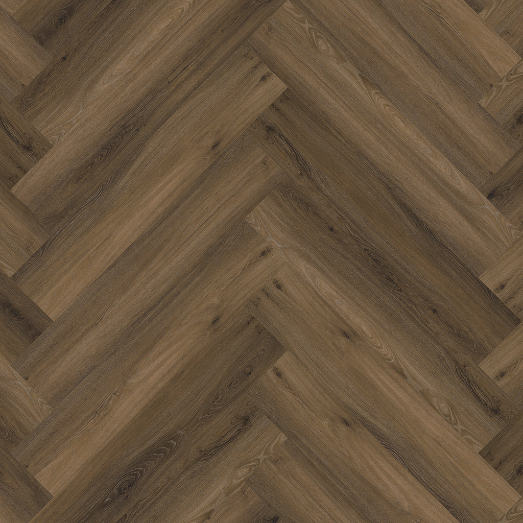 Yup Herringbone Warm Brown plak PVC